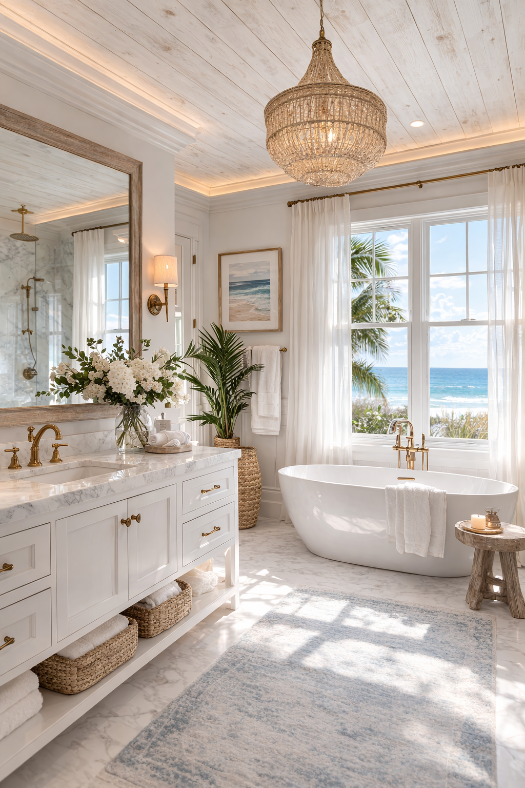 Whitewashed Pine for Bright, Coastal Vibes