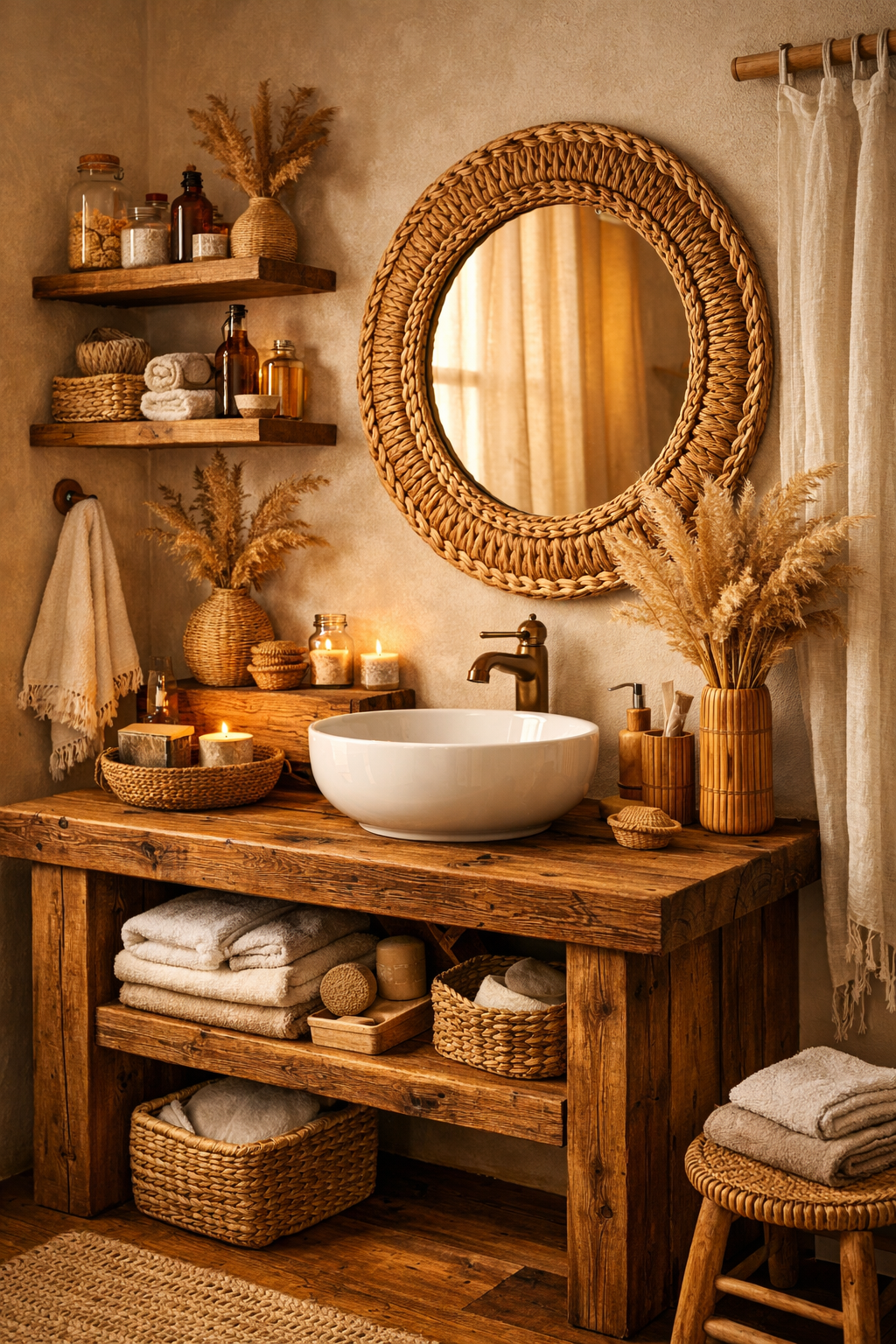 Wooden Accents for Earthy Warmth