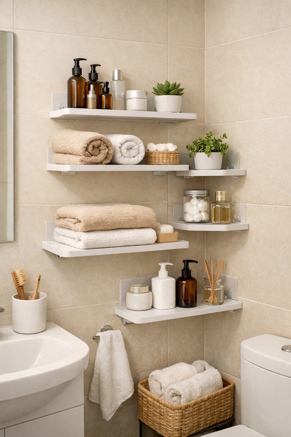 Stick-On Shelves for Smart Storage