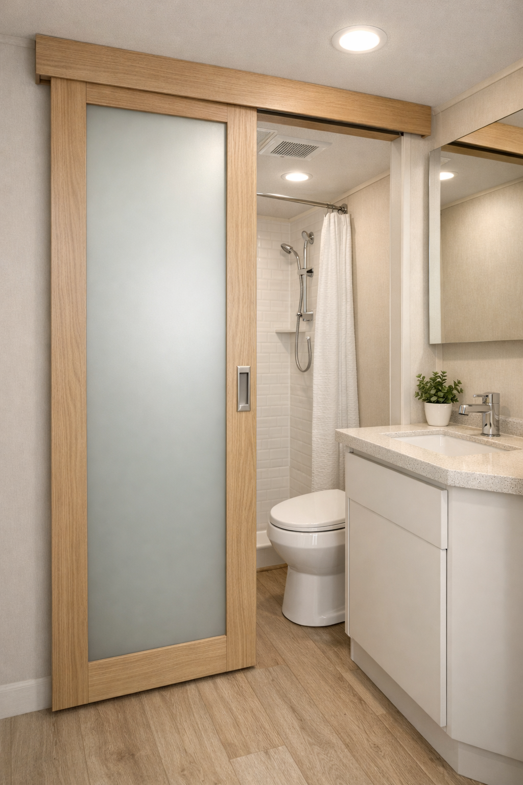 Use Sliding or Pocket Doors