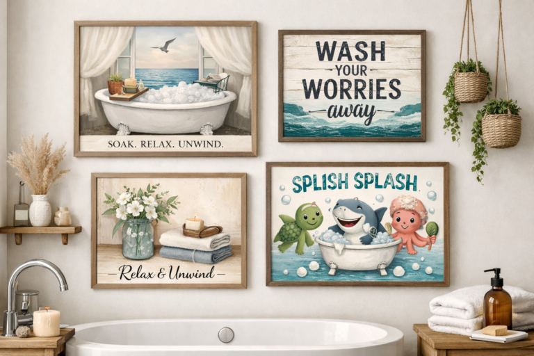 bathroom wall art ideas