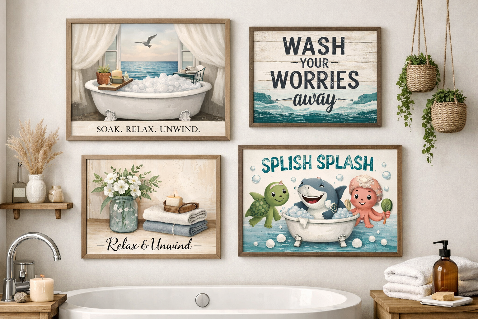 bathroom wall art ideas