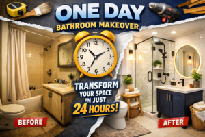 one day bathroom makeover