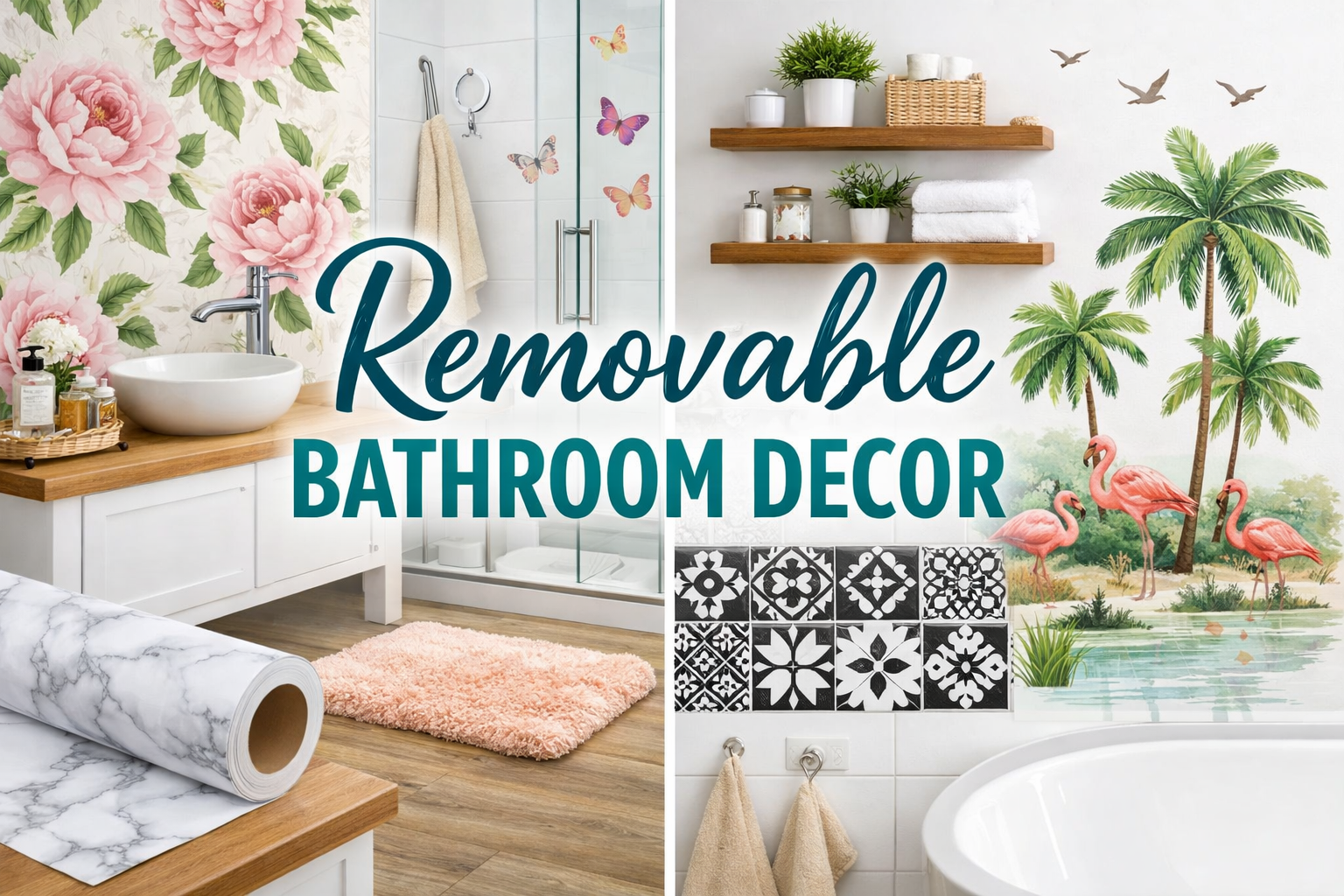 removable bathroom decor