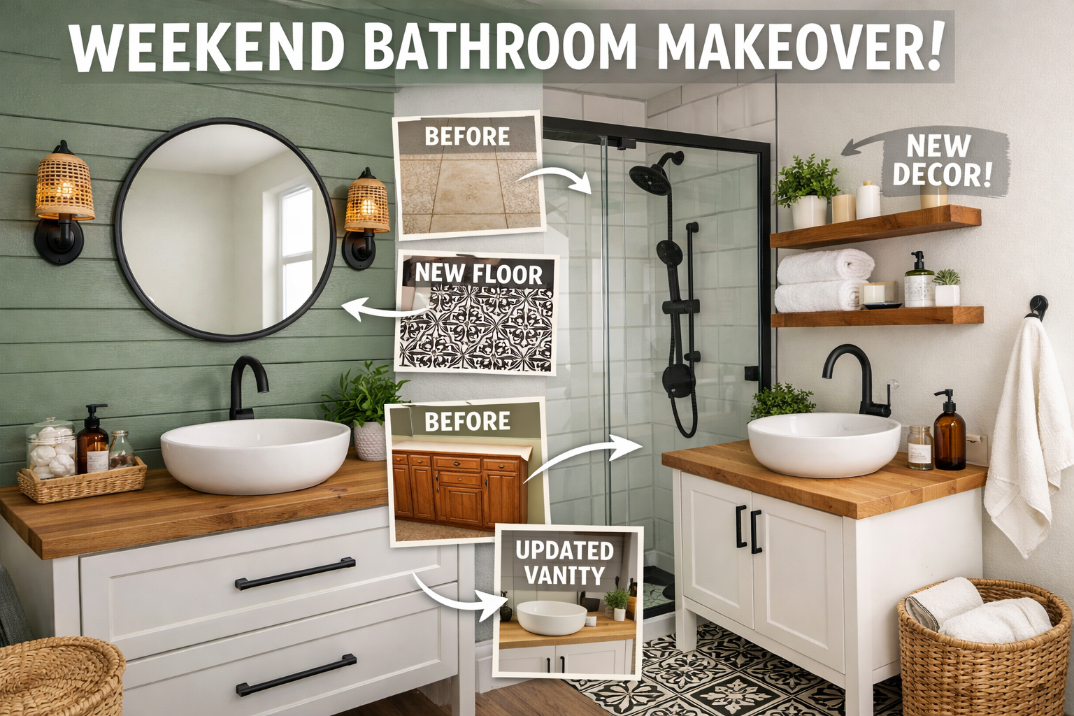 weekend bathroom makeover